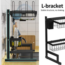 Load image into Gallery viewer, Stainless steel plate drainer for countertop, storage shelf for kitchen supplies, countertop organizer