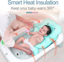 Load image into Gallery viewer, Foldable baby bath, foldable newborn bath tub with intelligent real-time temperature sensor, children's bathtub with safety bath seat, baby bathtub with stand, 85 x 53 x 25 cm, made of PP and TPE (thermoplastic elastomer)