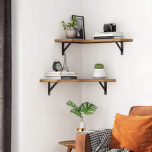 Load image into Gallery viewer, Wall Shelf 2 Pieces Floating Shelf Corner Shelf Ideal for Living Room Kitchen Bedroom Bathroom
