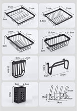 Load image into Gallery viewer, Stainless steel plate drainer for countertop, storage shelf for kitchen supplies, countertop organizer