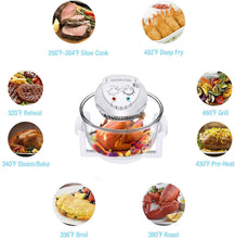 Load image into Gallery viewer, Grill Ofen Tragbarer Konvektionsofen 1300 W 12L Heisluftgrill Halogenofen Heissluftofen Mini Backofen Heißluft Halogen Ofen Miniofen Umluftofen für Kochen Ihrer Lieblingsgerichte ohne Öl|Fett