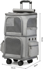 Load image into Gallery viewer, Sac Transport Chat,Sac a Dos Double 2 en 1 pour Petits Chats et Chiens, Design Super Ventilé pour Voyage/randonnée/Camping