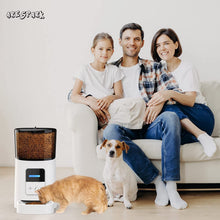 Load image into Gallery viewer, Distributeur Croquettes Chat Automatique, WiFi 6L Distributeur Automatique de Nourriture pour Chien, APP Contrôler Mangeoire Automatique, 10 Secondes D'enregistrement, Nourrir Régulièrement
