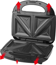 Load image into Gallery viewer, 7-in-1 750 W sandwich maker, sandwich toaster with non-stick coating, waffle iron with 7 removable plate sets, waffle maker with indicator light and heat-insulated handle toaster