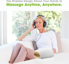 Load image into Gallery viewer, Masseur de main électrique avec chaleur, masseur d'acupression sans fil avec compresse de pression d'air pour le soulagement de la douleur de la fatigue et de l'engourdissement des doigts de la paume