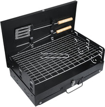 Load image into Gallery viewer, BBQ Portable Charcoal Grill Stainless Steel Barbecue Grill Foldable Table Coal Garden Travel Camping Folding Grill
