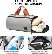 Load image into Gallery viewer, Sports Bag with Shoe Compartment and Wet Pocket, Waterproof Travel Bag, Large Capacity Duffel Bag, Portable Fitness Gym Bag, Shoulder Bag, Handbag for Man Woman Child