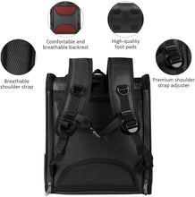 Load image into Gallery viewer, Sac de Transport Respirant Chien Chat, Sac à Dos en Maille pour Animal de Compagnie Avec Tapis Amovible, Sac Pliable et Portable pour Camping Randonnées Voyage en Train/Voiture/Avion