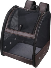Load image into Gallery viewer, Sac de Transport Respirant Chien Chat, Sac à Dos en Maille pour Animal de Compagnie Avec Tapis Amovible, Sac Pliable et Portable pour Camping Randonnées Voyage en Train/Voiture/Avion