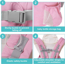 Load image into Gallery viewer, Porte bébé Ergonomique avec Siège à Hanche/Pur Coton Léger et Respirant/Multiposition:Dorsaux,Réglable pour Nouveau-né et Petit Enfant de 3 à 48 Mois