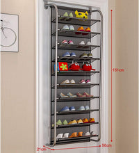 Load image into Gallery viewer, Shoe Rack for Door Hanging Organiser Shoe Storage 10 Tier Shoe Organiser Hook Holder Hanging Storage Stand