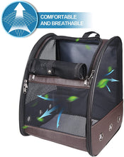 Load image into Gallery viewer, Sac de Transport Respirant Chien Chat, Sac à Dos en Maille pour Animal de Compagnie Avec Tapis Amovible, Sac Pliable et Portable pour Camping Randonnées Voyage en Train/Voiture/Avion