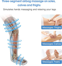 Load image into Gallery viewer, Leg Massage Device Feet Thigh Calf, Leg Massage with Heating, Electric Massage Air Compression, Adjustable Envelope Design with 3 Modes 3 Intensities and Remote Control