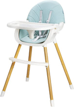 Load image into Gallery viewer, Chaise Haute Évolutive - Coussin Réversible - Plateau Réglable - Dès 6 mois jusqu'à 5 ans - Lavable - Jusqu'à 75 KG - avec Pieds Antidérapants