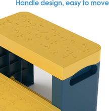 Load image into Gallery viewer, Non-slip Footboard with 2 Steps for Children, Baby Stool in Stockings Grey & Yellow 35*34*27 cm for Bathroom / Kitchen / Potty Training
