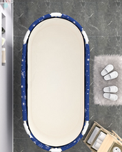 Load image into Gallery viewer, Adult Foldable Bathtub, Large Non-slip Mobile Portable Bathtub for Shower, Freestanding Bathtub Soaking, Folding Spa Small Bathroom Tub, Blue