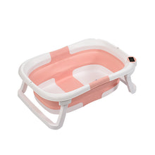 Load image into Gallery viewer, Foldable Baby Bath, Baby Bath with Stand, Baby Bath for Shower with Non-slip Feet and Temperature Display