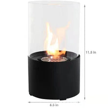 Load image into Gallery viewer, Table Fireplace with Bioethanol, Modern with Ethanol, Table Fire, Decorative Flame, for Balcony, terrace, Living room, pleasant atmosphere, anthracit, Natural Stones