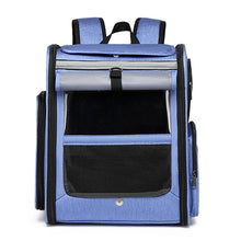 Load image into Gallery viewer, Cat Dog Backpack Extendable Breathable, Foldable Pet Carrying Backpack With Removable Plush Mattress, For Camping, Hiking, Traveling by Train/Car/Plane