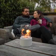 Load image into Gallery viewer, Table Fireplace with Bioethanol, Modern with Ethanol, Table Fire, Decorative Flame, for Balcony, terrace, Living room, pleasant atmosphere, anthracit, Natural Stones
