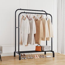 Load image into Gallery viewer, Independent Burro Coat Rack Coat Rack Double Rods Multifunctional Bedroom Linen Shelf, Double Layer