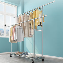 Load image into Gallery viewer, Perchero Burro Independiente Perchero Varillas Dobles Estante de Ropa de Dormitorio Multifuncional