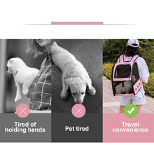 Load image into Gallery viewer, Cat Dog Backpack Extendable Breathable, Foldable Pet Carrying Backpack With Removable Plush Mattress, For Camping, Hiking, Traveling by Train/Car/Plane