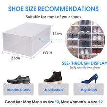 Load image into Gallery viewer, 12X Transparent Shoe Box Shoe Box Shoe StorageDrawer Stackable NEW