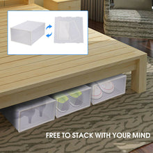 Load image into Gallery viewer, 12X Transparent Shoe Box Shoe Box Shoe StorageDrawer Stackable NEW