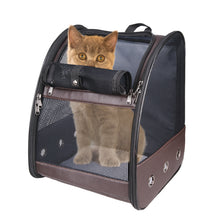 Load image into Gallery viewer, Cat Dog Backpack Extendable Breathable, Foldable Pet Carrying Backpack With Removable Plush Mattress, For Camping, Hiking, Traveling by Train/Car/Plane