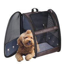 Load image into Gallery viewer, Cat Dog Backpack Extendable Breathable, Foldable Pet Carrying Backpack With Removable Plush Mattress, For Camping, Hiking, Traveling by Train/Car/Plane