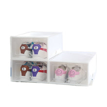 Load image into Gallery viewer, Plastic transparent flip-top shoe box shoe cabinet multi-purpose storage home desktop storage cosmetics organiser
