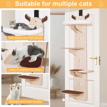 Load image into Gallery viewer, Klettergerüst Für mehrere Katzen Katzenklettergerüst mit Katzenbettchen Holz
