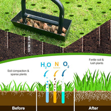 Load image into Gallery viewer, Aerator for Lawn Hollow Spoon with Storage Tray and Garden Tools, T-Handle Lawn Aerator, Scarifier, Heavy Duty Lawn Woodpecker, Lawn Aerating for Compacted Soils, Lawn Care
