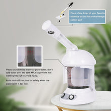 Load image into Gallery viewer, Vapeur Visage Vaporisateur Sauna Spa Facial Chaude Nano Ionique, Visage Steamer Humidificateur Appareil Outils Nettoyage Pores blanc
