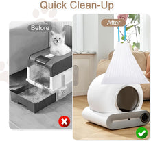 Load image into Gallery viewer, Cat Litter Box Bags with Drawstrings, Bin Bags with Carry Handle, Self-Cleaning Cat Litter Box, Rubbish Bags, Scratch-Resistant for Pets, Cats, Dogs, Poop Cat Litter, 6 Rolls/90 Pieces
