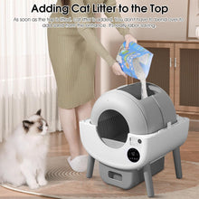 Load image into Gallery viewer, Self-Cleaning Cat Litter Tray, 76L Cat Litter Tray, Self-Cleaning, App Control/Maximum Capacity, Automatic Cat Litter Tray for Multiple Cats
