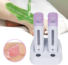 Load image into Gallery viewer, Roll-On Wax Warming Wax Melter Electric Hair Remover Easy Wax Hair Removal for Beauty, Gift for Women (Double-Pink)
