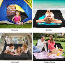Load image into Gallery viewer, Matelas Gonflable Lit Gonflable pour Voiture Coussin Gonflable Sièges d'auto Multifonctionnel avec Pompe à air et Oreillers pour Véhicule SUV pour Picnic Voyage sur Voiture
