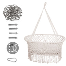 Load image into Gallery viewer, Baby Cradle, Beautiful Moses Basket for Sleeping and Soothing, Hanging Cradle in Macrame Look, High-Quality Hanging Bed, The Baby Bed for Day and Night
