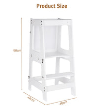 Load image into Gallery viewer, 2-in-1 Learning Tower for Children, Tilt Protection, with Magnetic Board, Folding Montessori Kitchen Aid and Learning Tower
