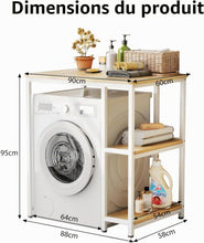 Load image into Gallery viewer, Armoire pour Machine à Laver avec Compartiments, Étagère pour Machine à Laver 90 x 60 x 95cm
