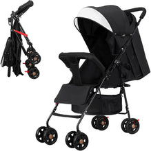 Load image into Gallery viewer, Passeggino per bambini 0-3 anni, 0-25 kg, Passeggino da Viaggio Leggero e Compatto, Reclinabile in 3 posizioni e Pieghevole, Cinture a 5punti
