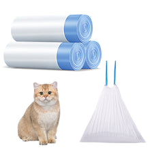 Load image into Gallery viewer, Cat litter box garbage bags 3 Bags (60 Pieces) Cat Litter Cleaning Tool Durable Drawstring for Hiding Practical Pet Cat Accessories for Cleaning
