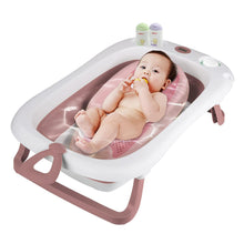 Load image into Gallery viewer, 2-in-1 Multifunctional Baby Bathtub, Large Foldable Baby Bath with Bath Seat, Non-Slip Bathtub with Handles, Baby Sitting Lying Bathtub, Gifts for Toddlers
