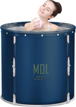 Load image into Gallery viewer, Bañera Plegable Bañera Portátil para Adultos, Niños y Cuarto de Baño sin Instalación Fácil de Almacenar Conservación de la Temperatura Bañera 70x65CM
