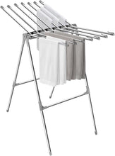 Load image into Gallery viewer, Clothes Airer Interior Foldable Clothes Airer with 2 Wings Clothes Airer Stainless Steel Stand Dryer Weight Capacity 10 kg Tumble Dryer with Clip Wind Protection Tumble Dryer Outdoor
