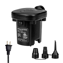 Load image into Gallery viewer, Electric Air Pump, Portable Quick Fill Pump for Air Bed, Inflating and Deflating Pump, Perfect for Outdoor Camping, 3 Nozzles, Air Mattress, Pool Float
