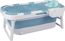 Load image into Gallery viewer, Baignoire pliable pour adulte，Avec couvercle amovible et rouleaux de massage，Baignoire pliante portable à poser
