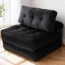 Load image into Gallery viewer, Faltbares Schlafsofa umwandelbarer Schlafsessel mit Kissen, 3-in-1 Sofa Bett , Matratze mit Rückenstütze, tragbarer Stuhl-Bett-Komfortable Bodensofa-Lounge für Schlafzimmer Wohnzimmer
